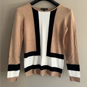 NEW NWT color block sweater top size S